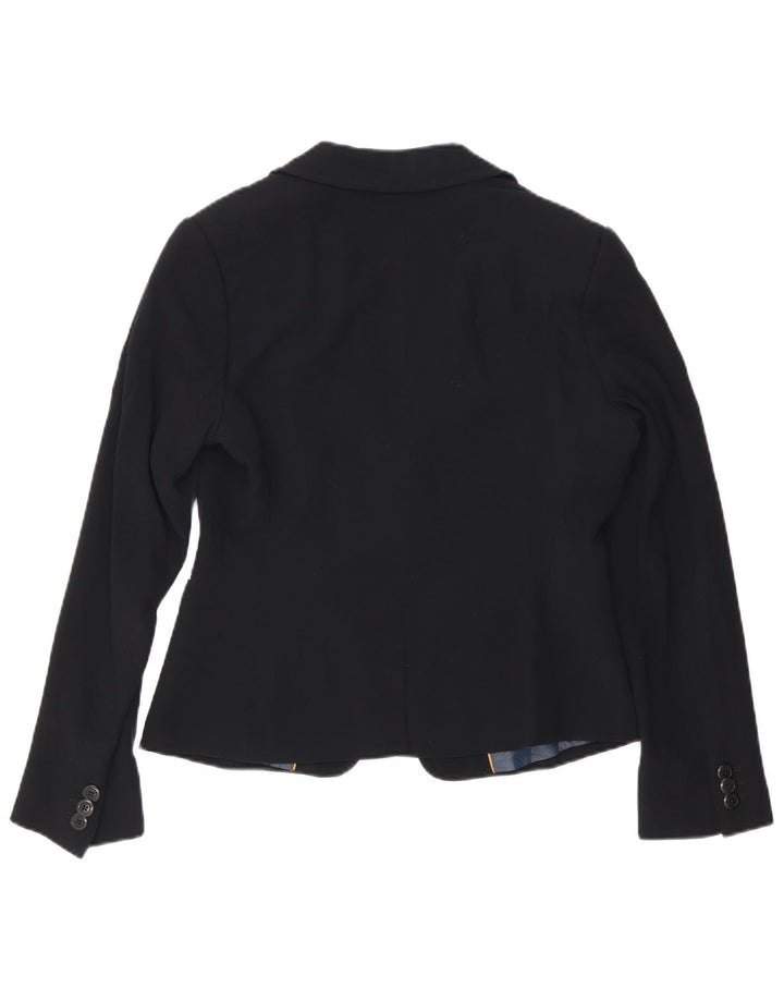 Giacca blazer da donna a 1 bottone Jigsaw UK 14 media nera