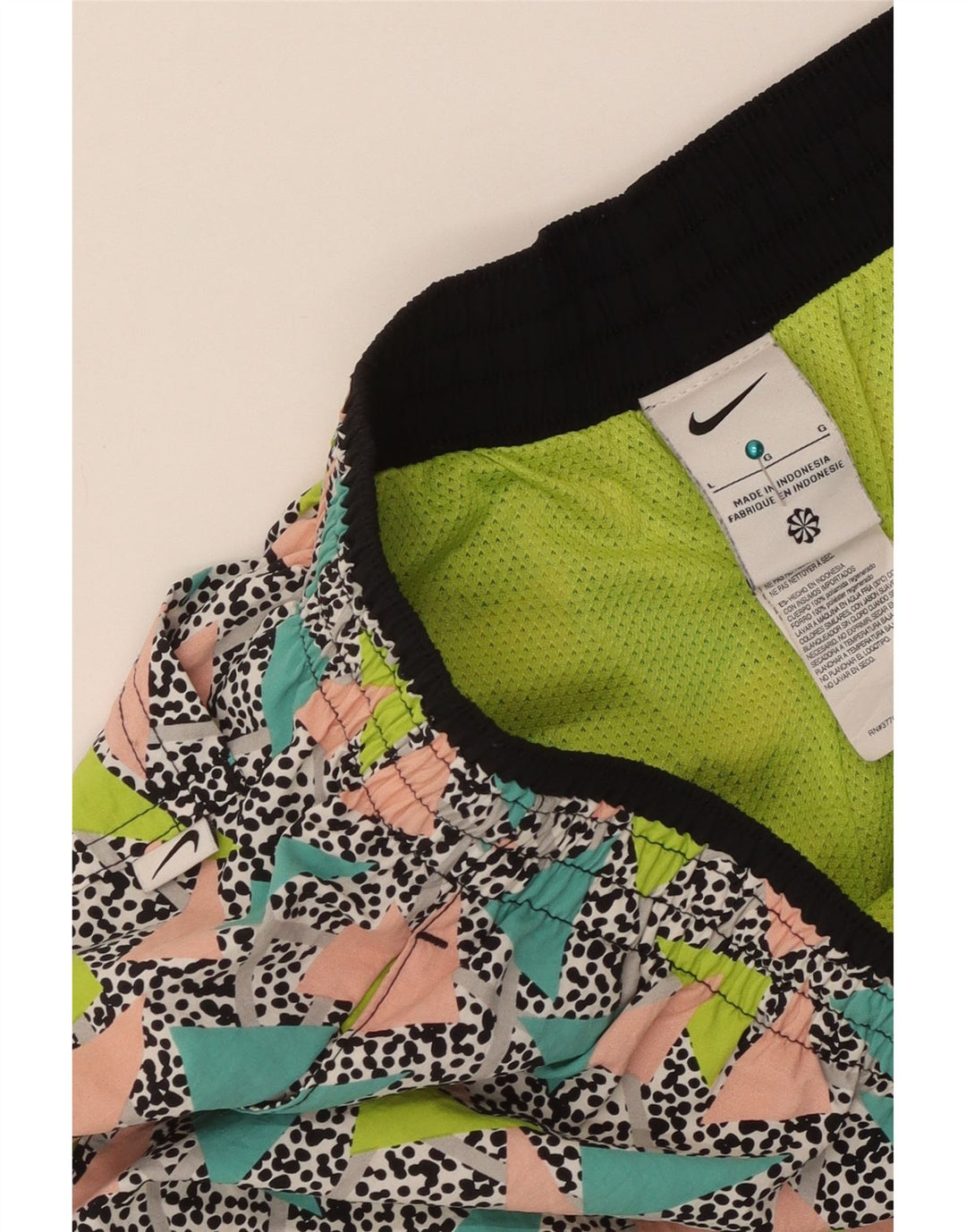 Pantaloncini da bagno Nike da uomo grandi in poliammide geometrica multicolore