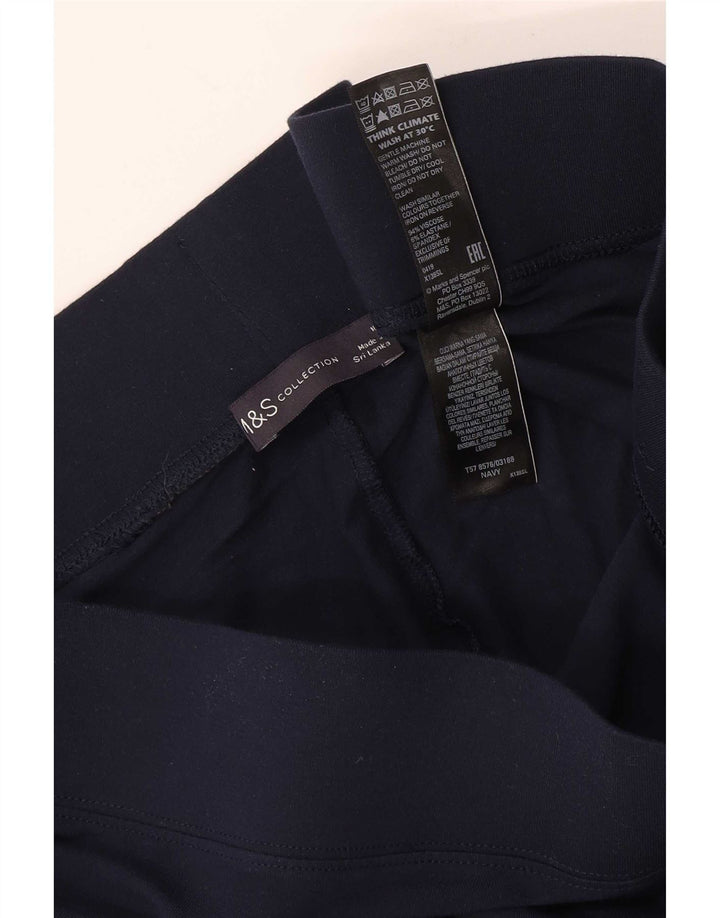 Leggings da donna Marks & Spencer UK 18 XL viscosa blu navy