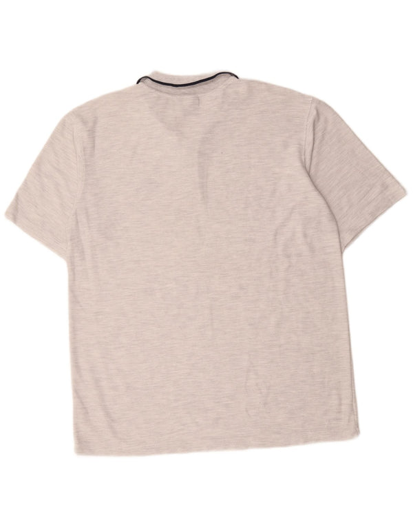 Umbro Mens Polo Shirt XL Grey Striped Cotton