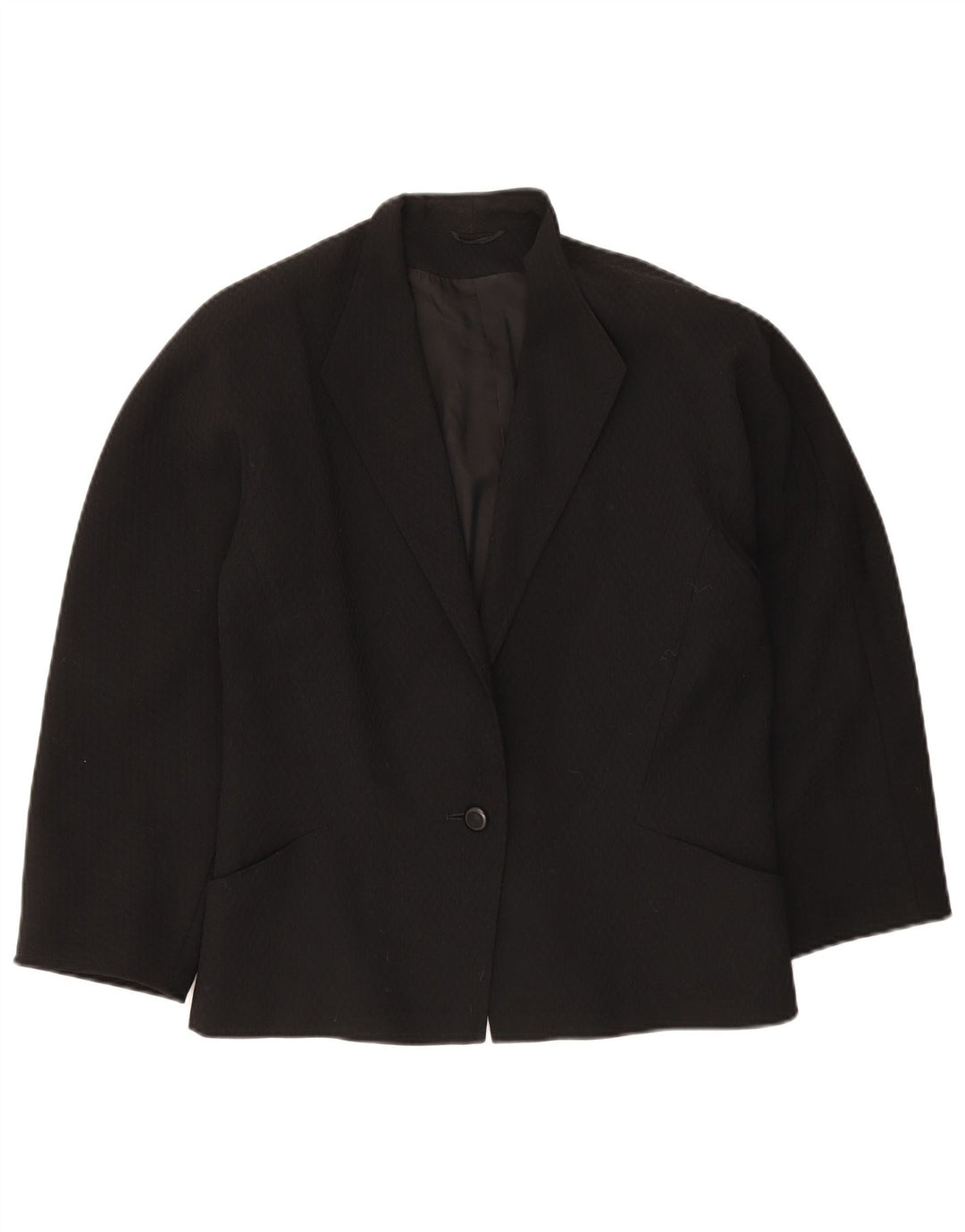 Giacca blazer da donna a 1 bottone Max Mara UK 16 grande lana vergine nera