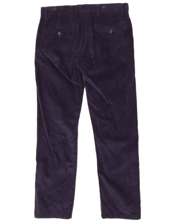 Pantaloni dritti da uomo in velluto a coste Dockers W32 L32 cotone blu navy