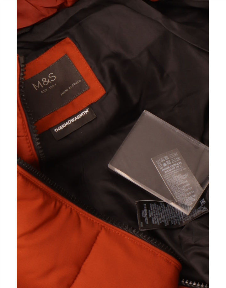 Giacca imbottita da uomo Marks & Spencer UK 42 XL poliestere marrone
