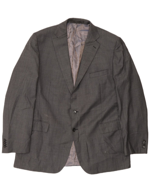 Giacca blazer a 2 bottoni da uomo Marks & Spencer UK 46 XL lana grigia