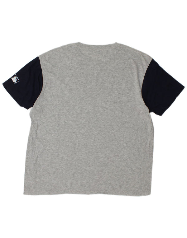 T-shirt grafica Adidas Atlanta Braves da uomo, grande, color grigio