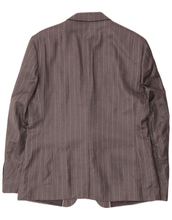 Giacca blazer da uomo a 1 bottone Zara EU 54 XL a righe grigie