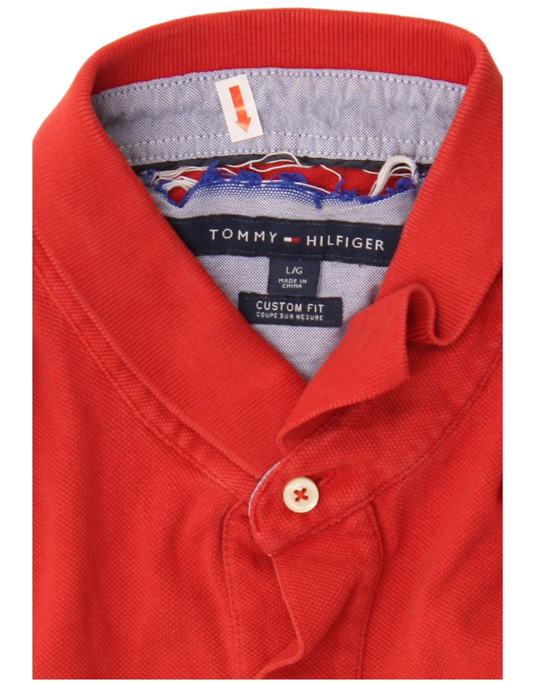 TOMMY HILFIGER Polo da uomo su misura grande rossa