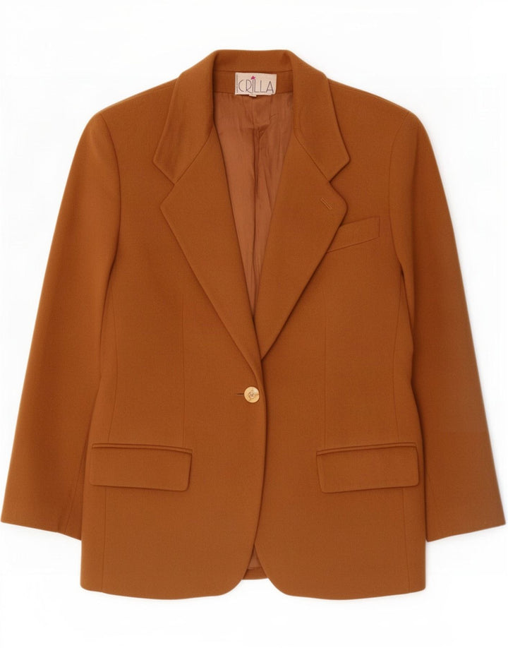 Giacca blazer vintage da donna a 1 bottone IT 44 Cashmere beige medio