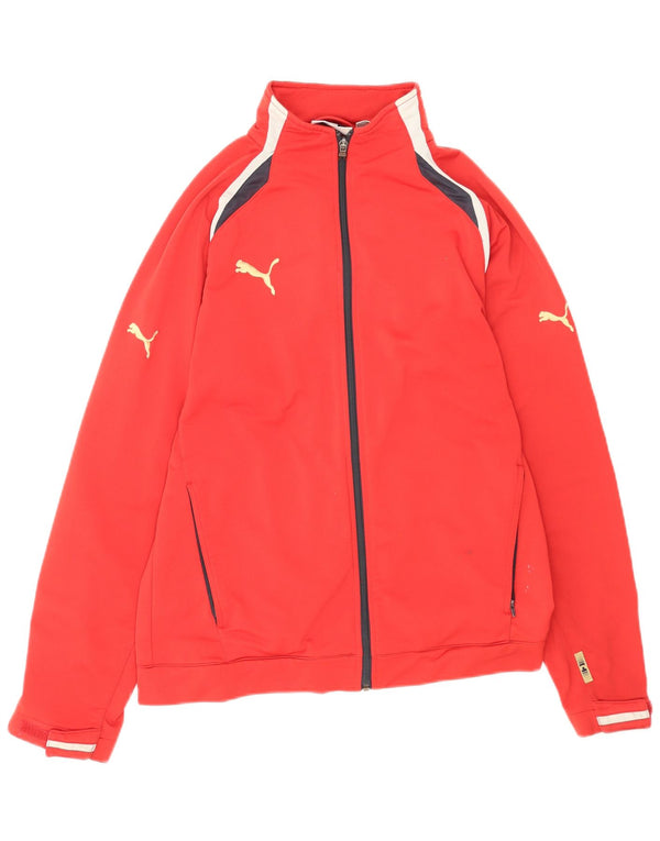 Giacca da ginnastica da uomo Puma Small rossa in poliestere