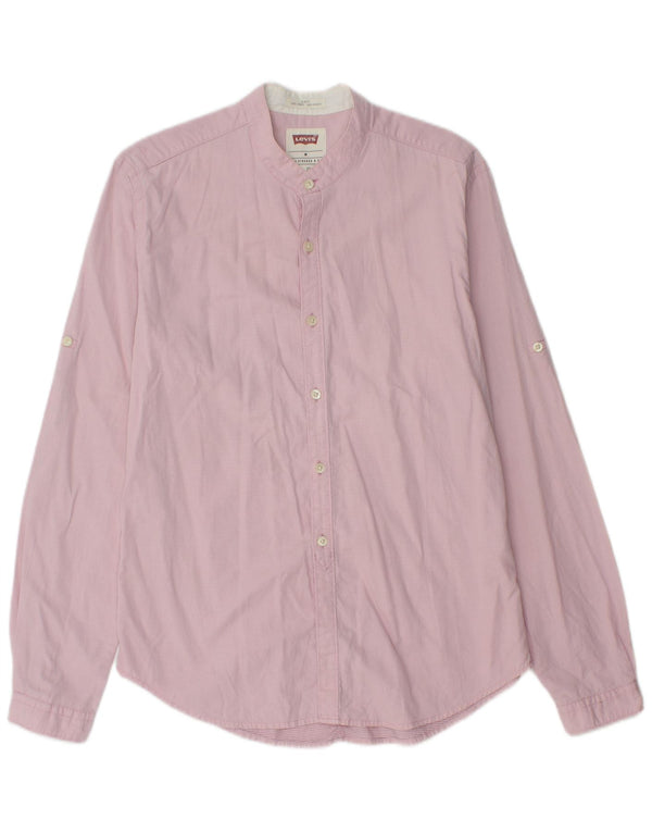 Camicia Levi's da uomo slim fit in cotone maculato rosa medio