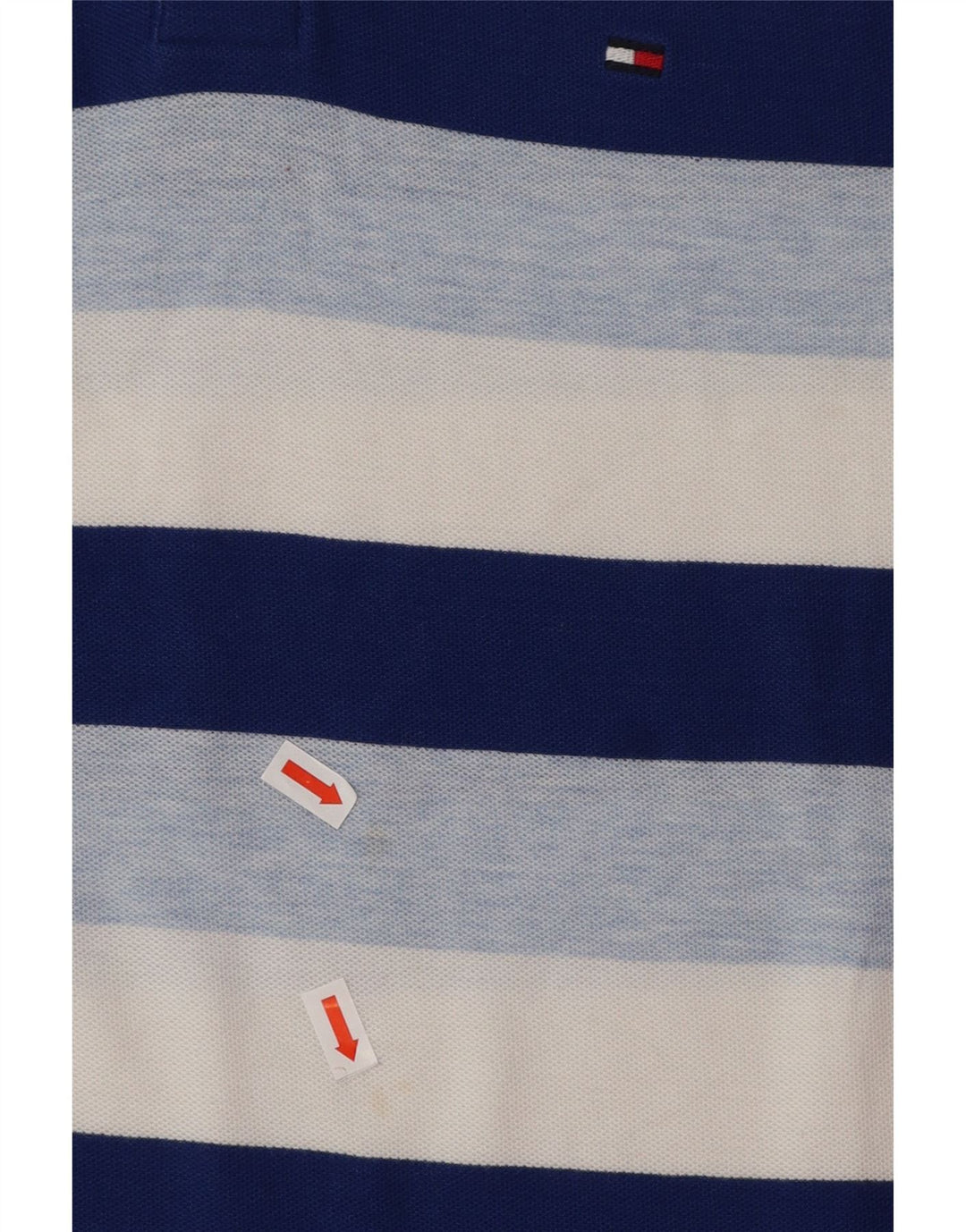 TOMMY HILFIGER Polo da uomo in cotone a righe blu medio