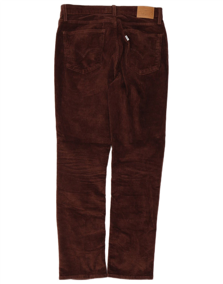 Pantaloni dritti in velluto a coste da donna LEVI'S W29 L30 cotone marrone