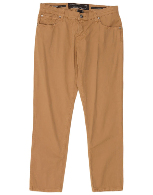 Pantaloni corti dritti da uomo Jacob Cohen W29 L26 in cotone beige