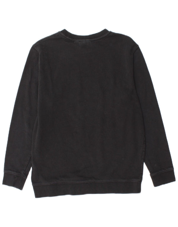 Felpa grafica da donna VANS maglione UK 14 grande cotone nero