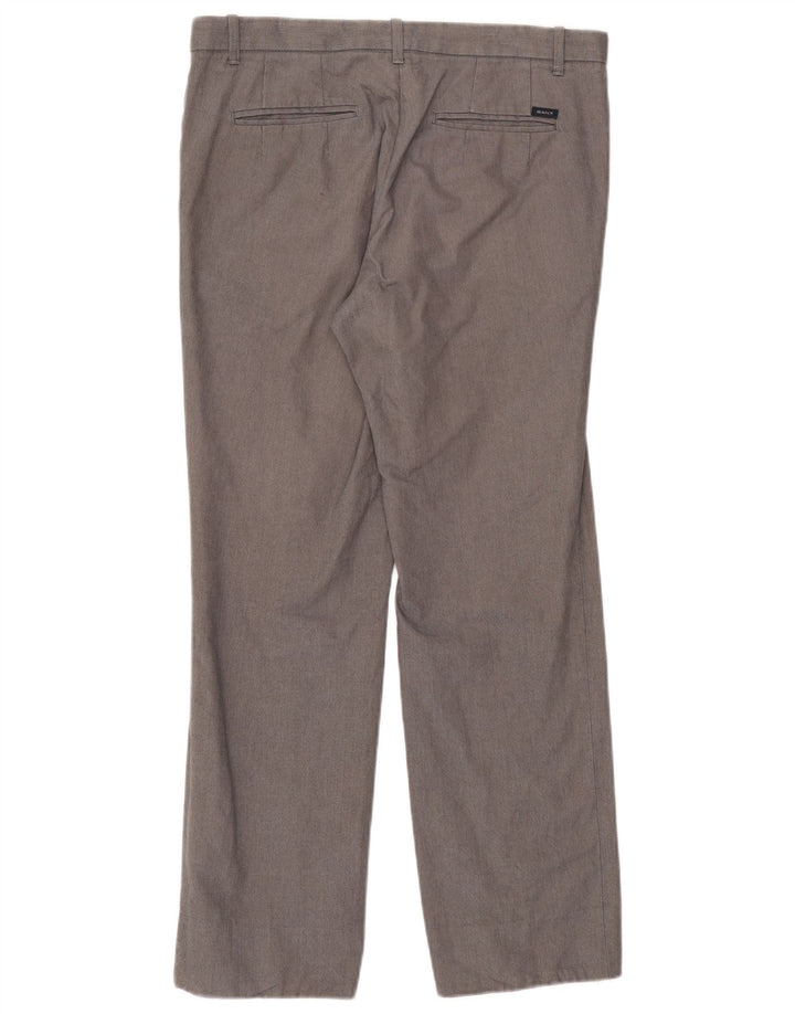 Pantaloni chino dritti da uomo Gant W33 L31 in cotone grigio
