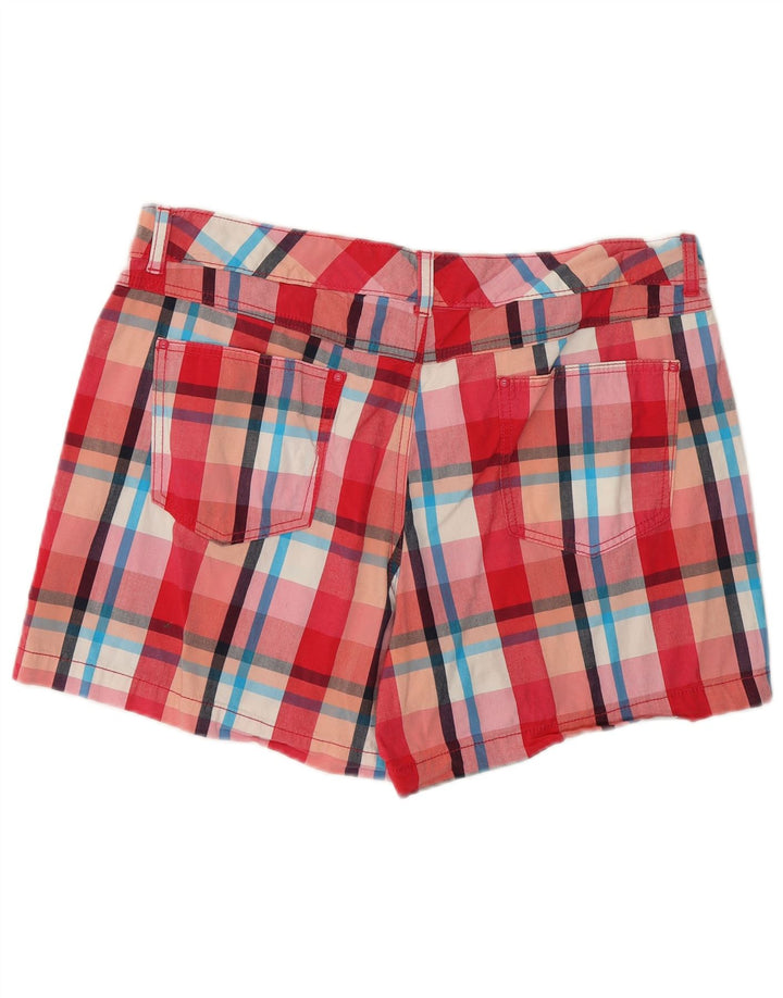 Pantaloncini casual da donna LEE Natural Fit US 16 2XL W38 Cotone a quadri rossi