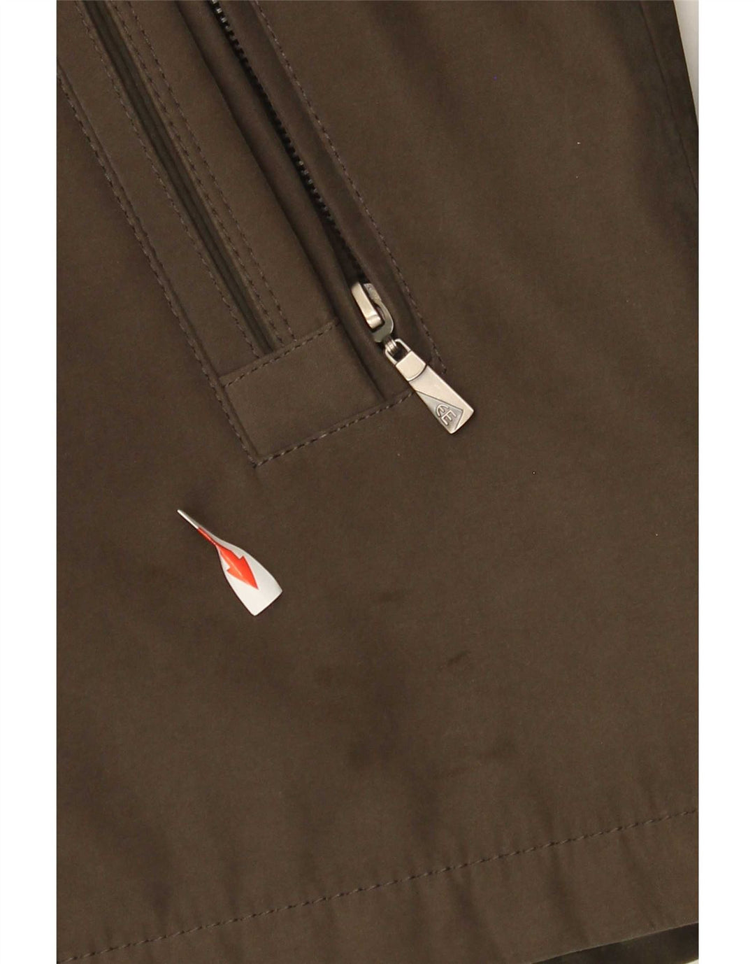 Giacca a vento vintage da uomo IT 50 Large Khaki Poliammide