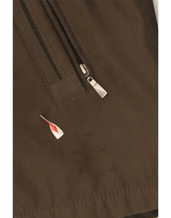 Giacca a vento vintage da uomo IT 50 Large Khaki Poliammide