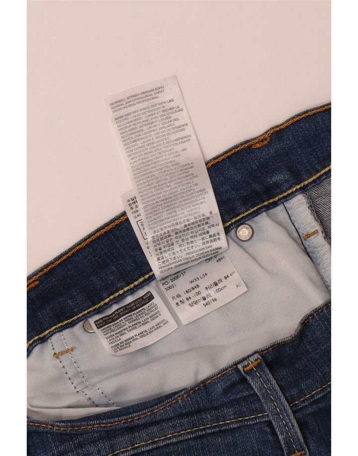 Jeans dritti da uomo Levi's W33 L30 in cotone blu