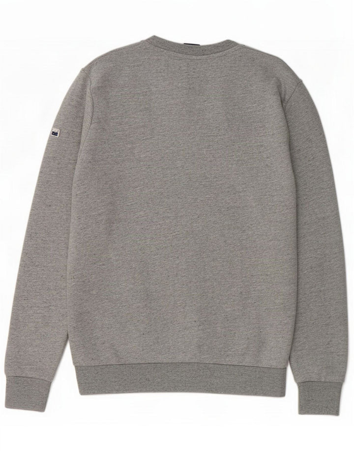 Felpa grafica da uomo Superdry Maglione piccolo cotone grigio