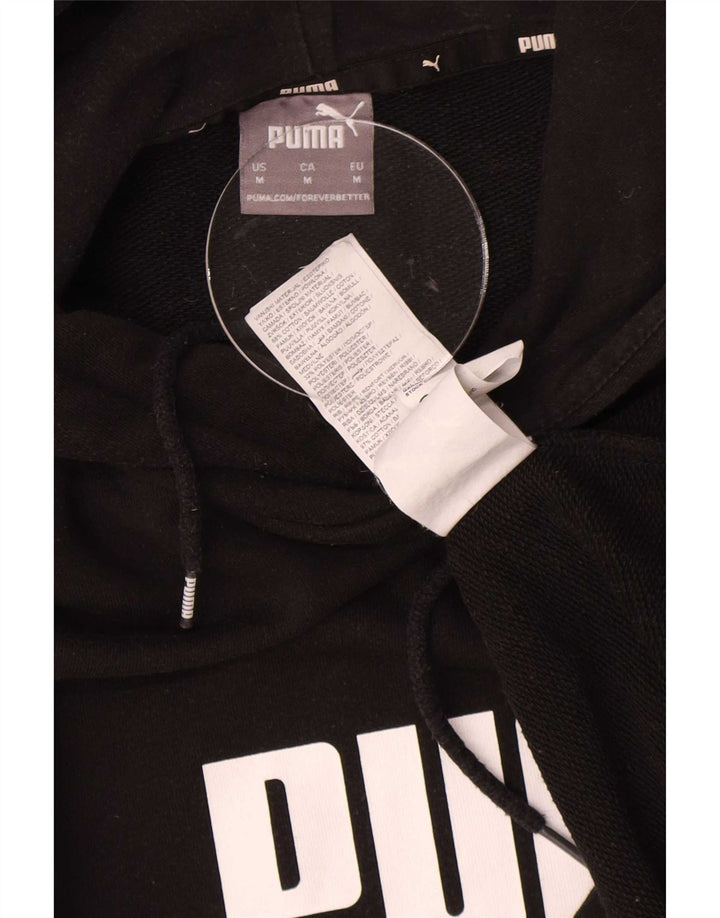 Felpa con cappuccio grafica da uomo Puma, cotone nero medio