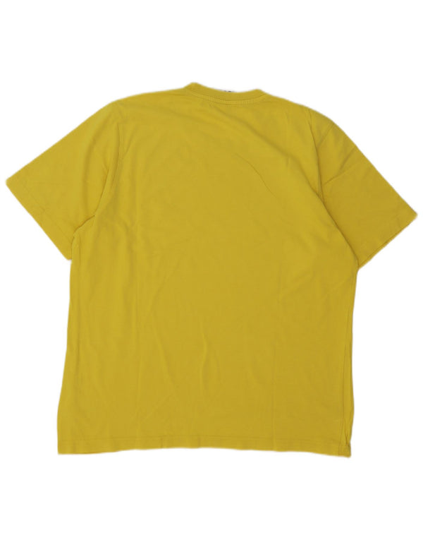 Maglietta Adidas da uomo Top Large in cotone giallo