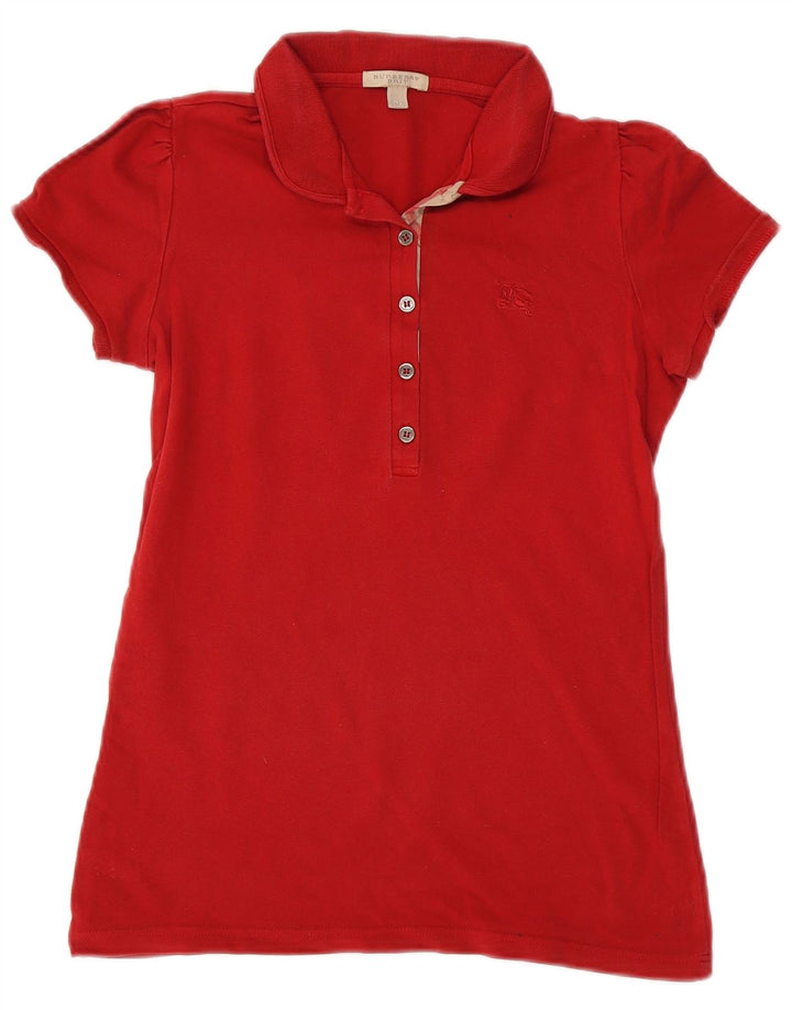 Polo BRIT da donna Burberry UK 12 media rossa