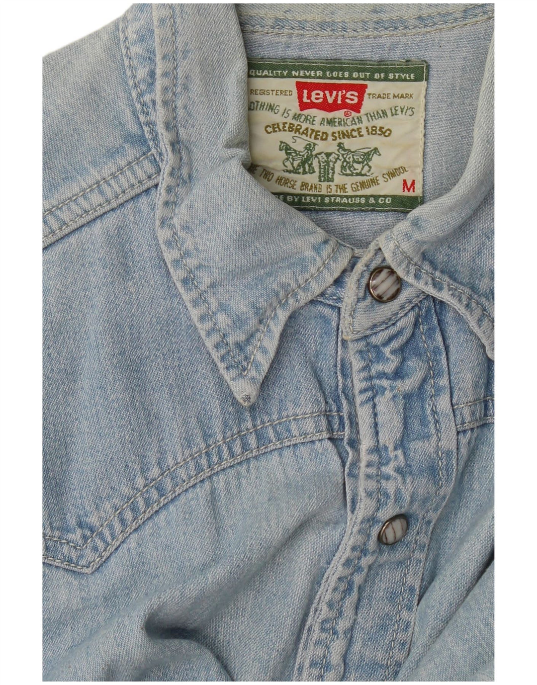 Camicia di jeans da uomo Levi's blu medio