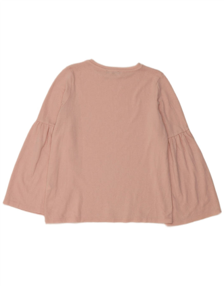 Camicetta a maniche lunghe Zara Trafaluc da donna UK 14 Poliestere rosa medio