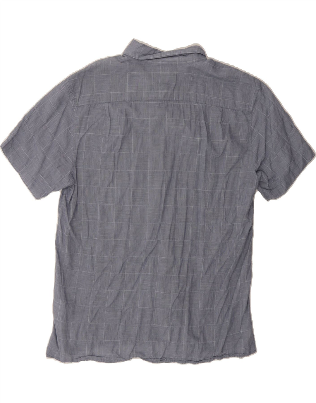 BONOBOS Mens Short Sleeve Shirt Medium Blue Check Cotton Vintage BONOBOS and Second-Hand BONOBOS from Messina Hembry 