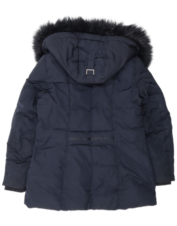 Giacca imbottita con cappuccio oversize da donna Monsoon UK 14 medio blu navy