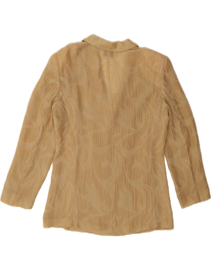GIANFRANCO FERRE Womens 4 Button Blazer Jacket UK 14 Large Beige Paisley Vintage Gianfranco Ferre and Second-Hand Gianfranco Ferre from Messina Hembry 