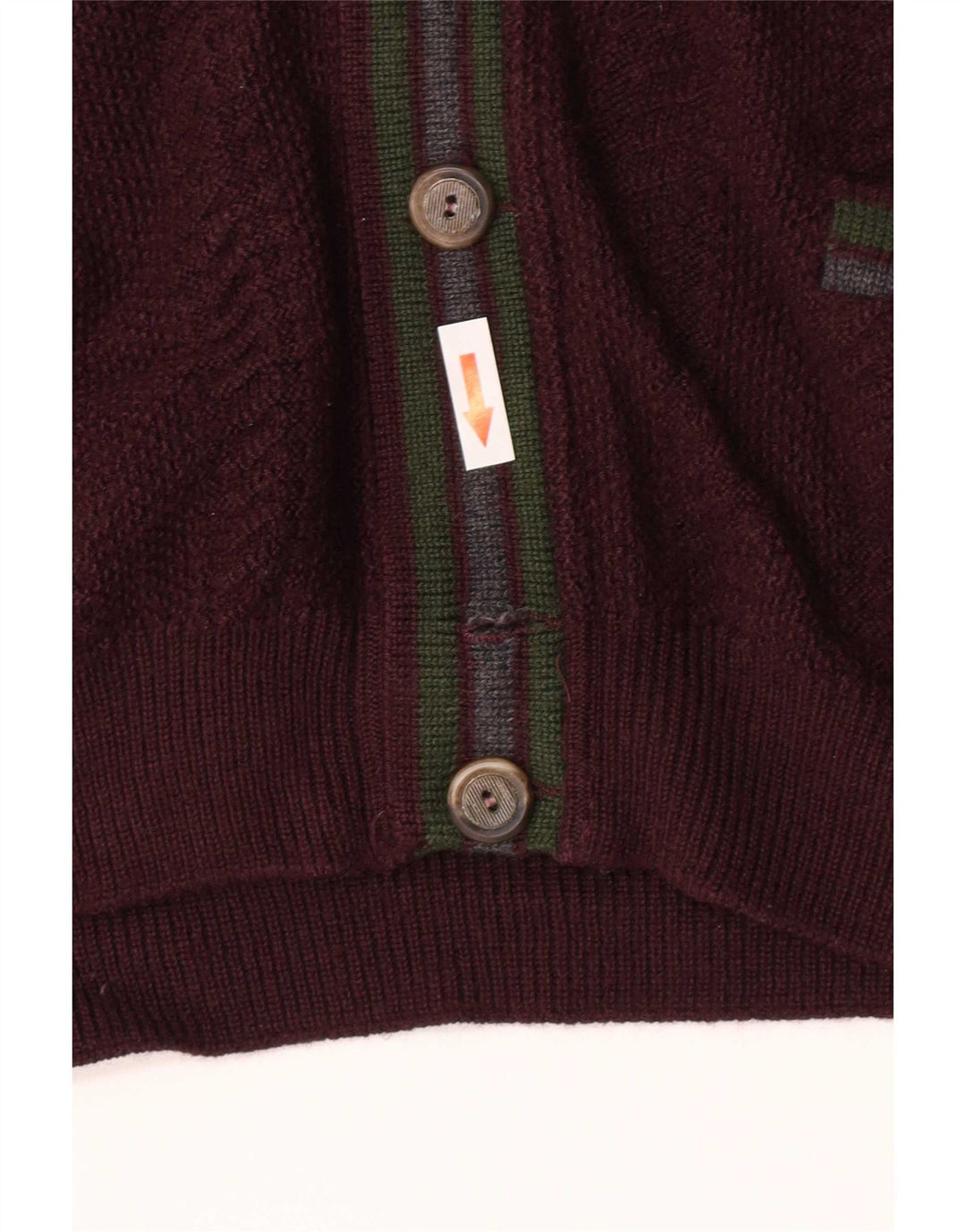 Maglione cardigan da uomo Il Granchio piccolo a righe bordeaux