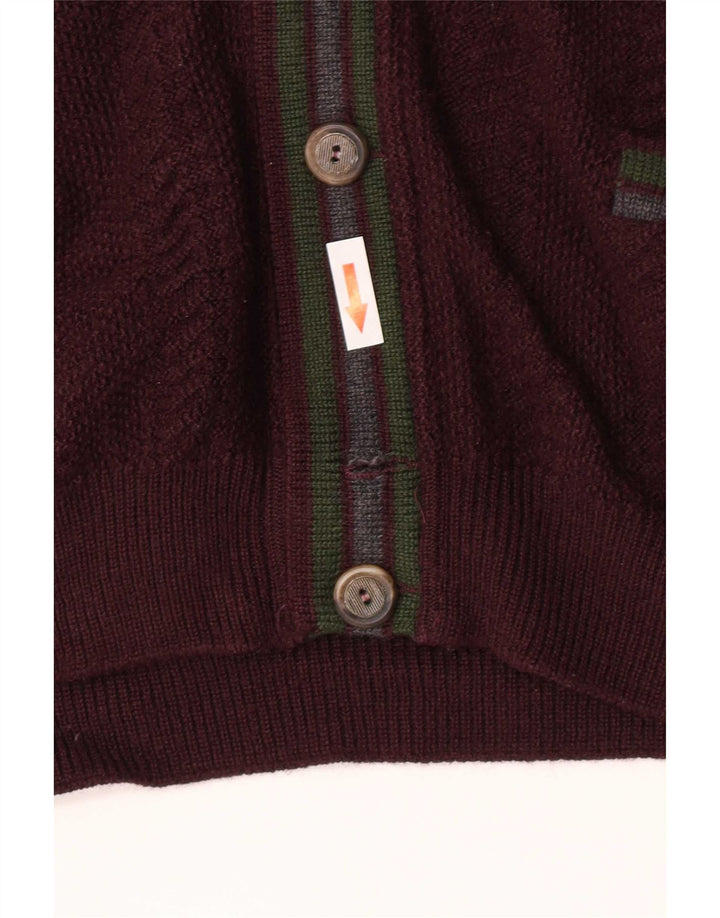 Maglione cardigan da uomo Il Granchio piccolo a righe bordeaux