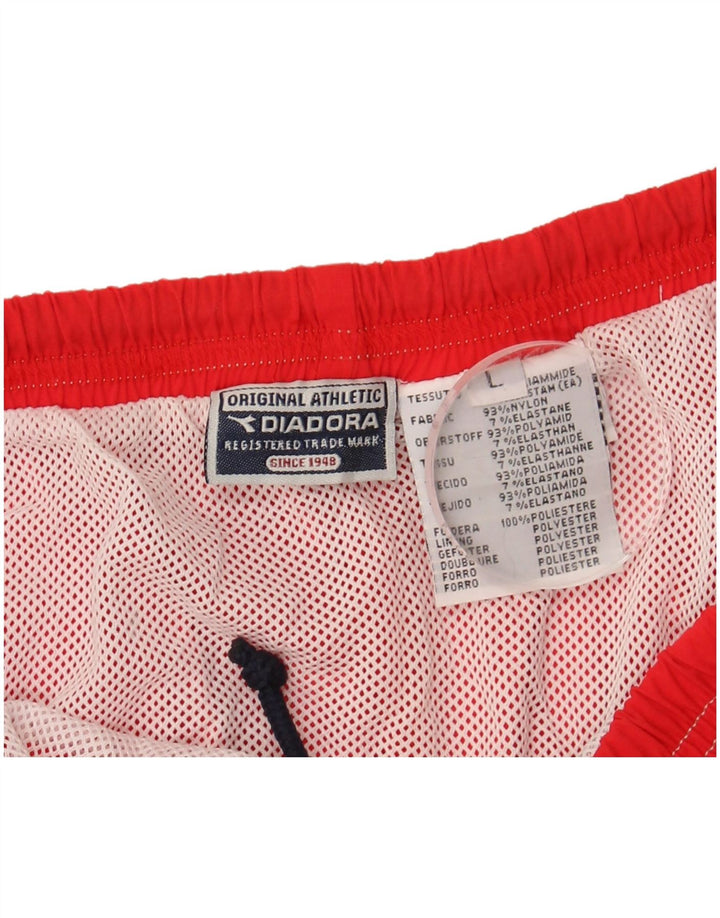 DIADORA Pantaloncini da Bagno Donna UK 14 Large Rosso Poliammide