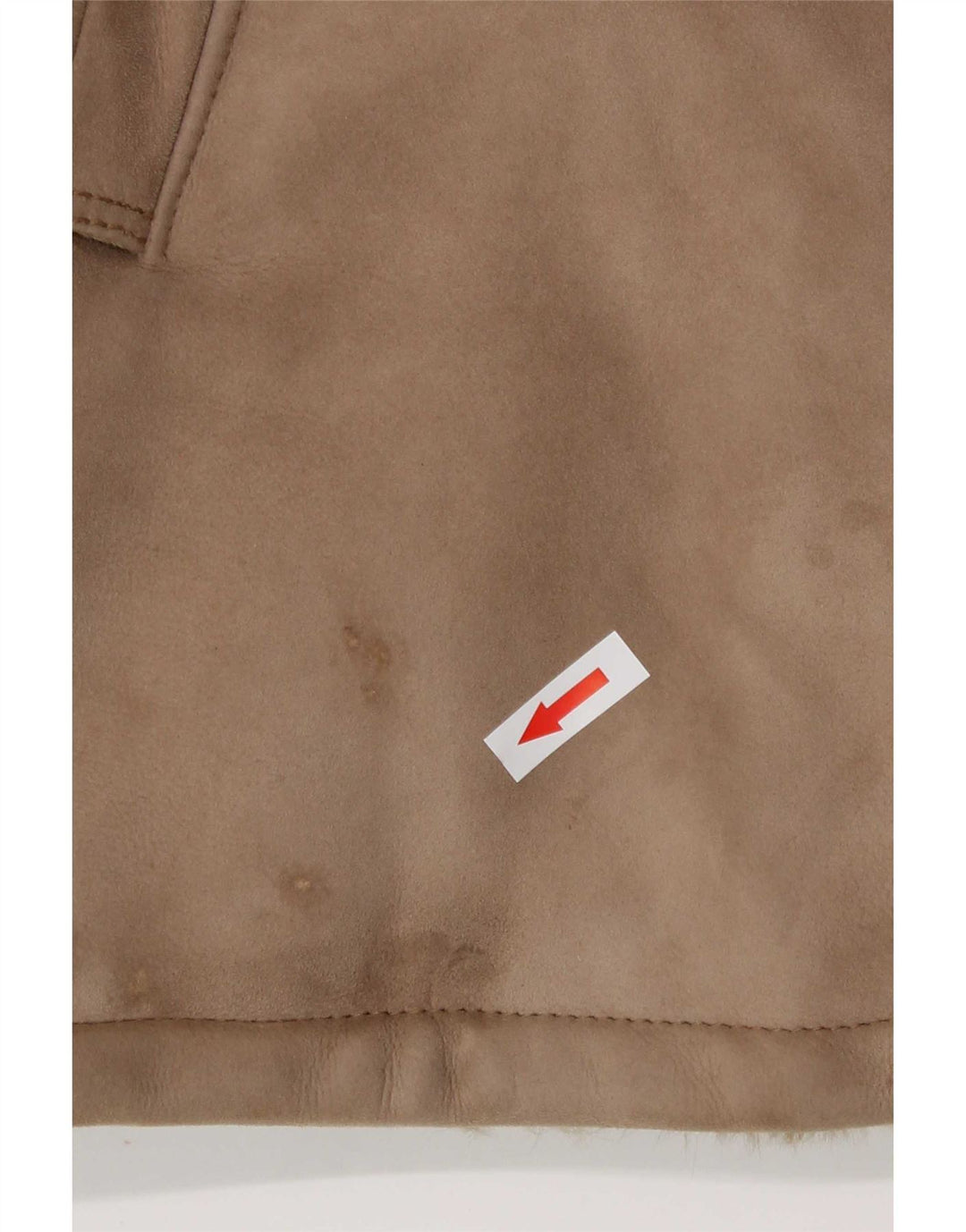 Giacca in shearling vintage da donna UK 8 piccola marrone