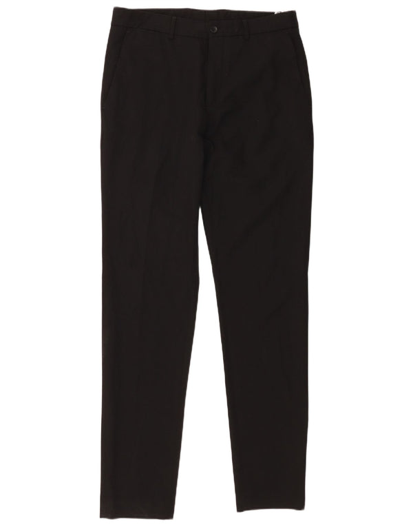 Pantaloni chino slim da uomo Zara EU 38 Small W30 L33 viscosa nera