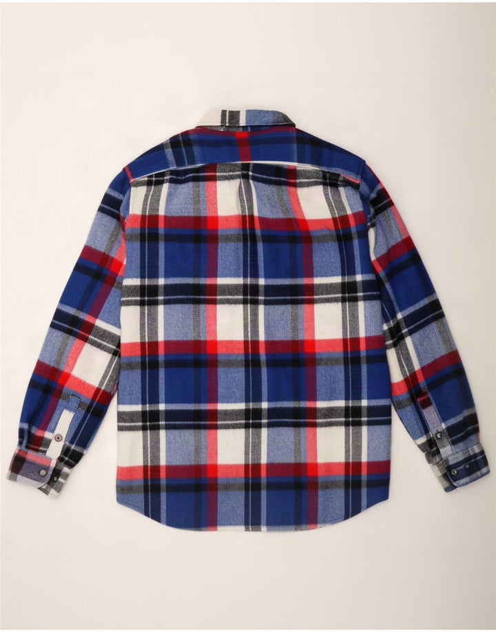 Camicia vintage da uomo in flanella XL a quadri blu