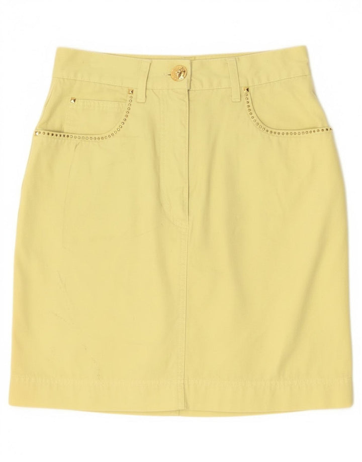 Minigonna da donna Laurel EU 38 media W28 cotone giallo