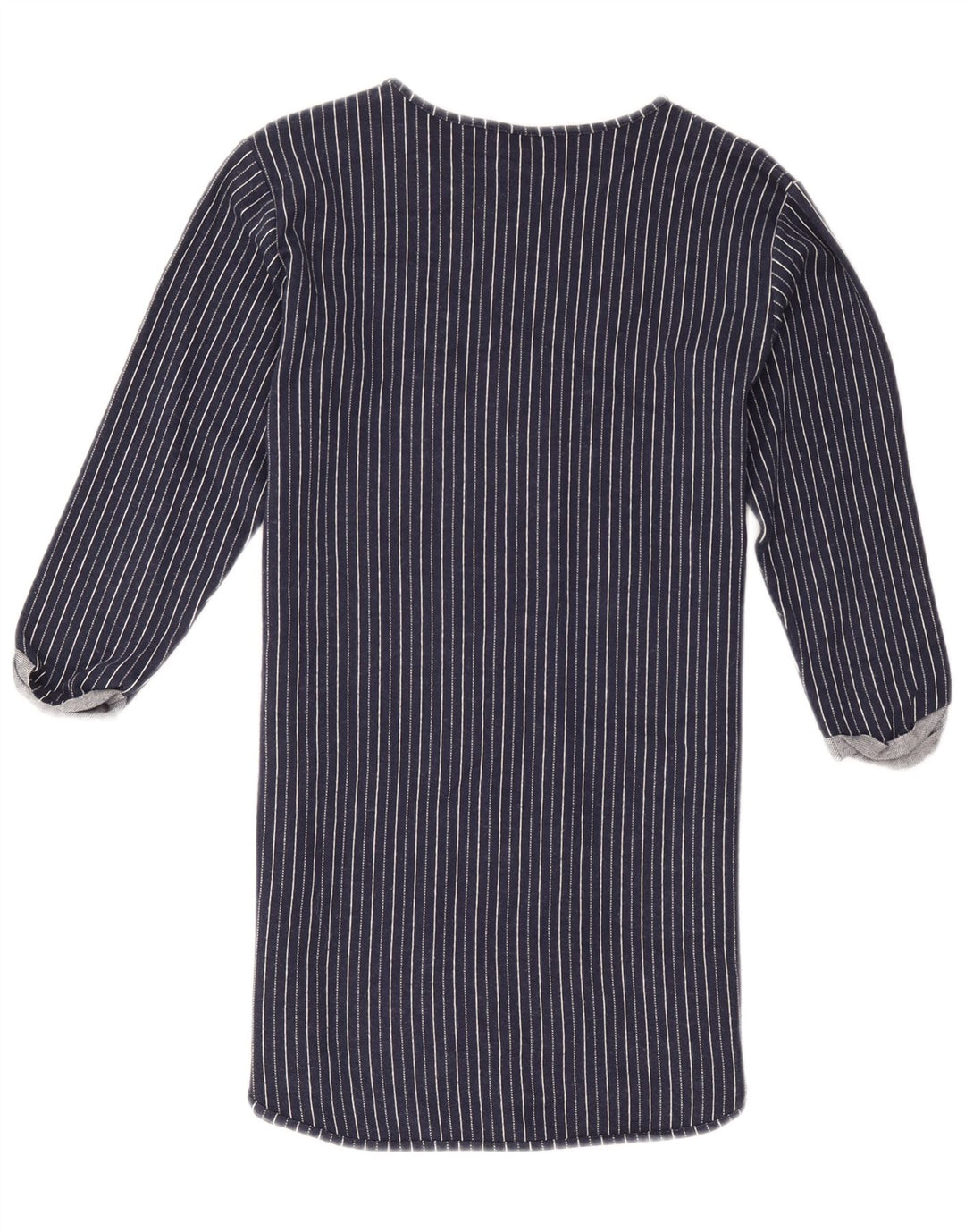 Topshop Abito a trapezio da donna UK 12 Cotone a righe blu navy medio