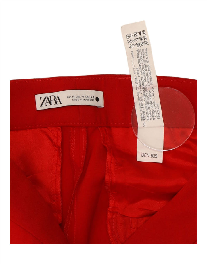 Pantaloni da abito dritti da donna Zara medi W28 L32 poliestere rosso