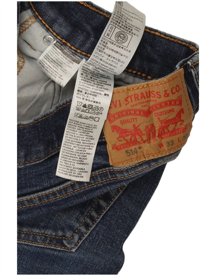 Jeans dritti da uomo Levi's 514 taglia 33W33 L32 cotone blu