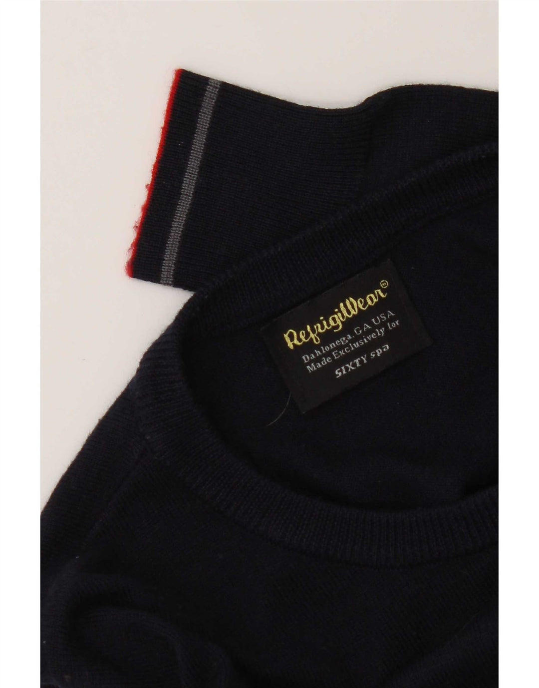 Refrigiwear Maglione girocollo da uomo vestibilità regolare girocollo piccolo blu navy
