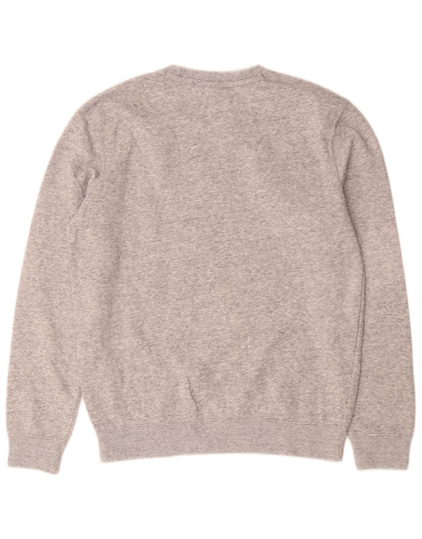 Champion Mens Graphic Sweatshirt Jumper Small Grey Flecked Cotton