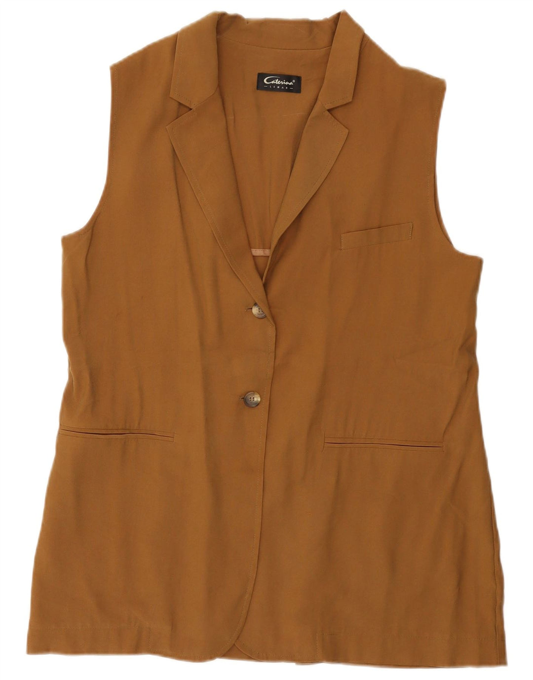 Giacca blazer senza maniche da donna a 2 bottoni Caterina IT 44 Beige medio