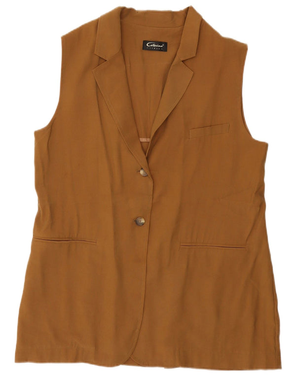 Giacca blazer senza maniche da donna a 2 bottoni Caterina IT 44 Beige medio