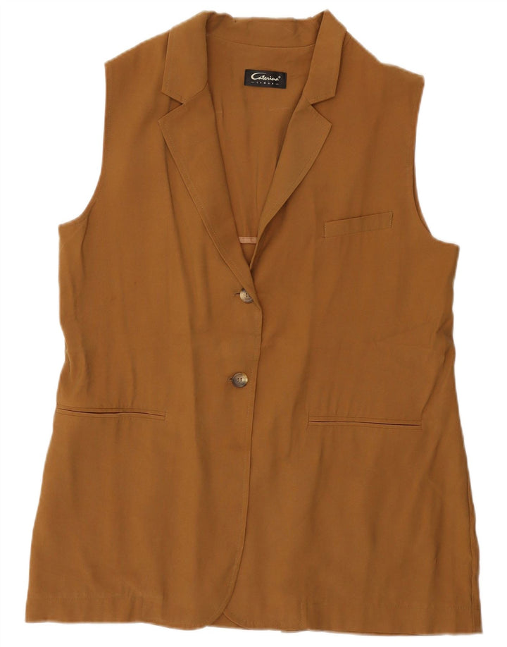 Giacca blazer senza maniche da donna a 2 bottoni Caterina IT 44 Beige medio