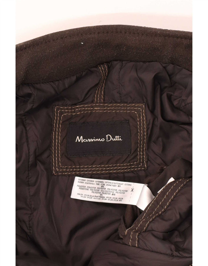 Giacca imbottita da uomo Massimo Dutti grande marrone poliestere