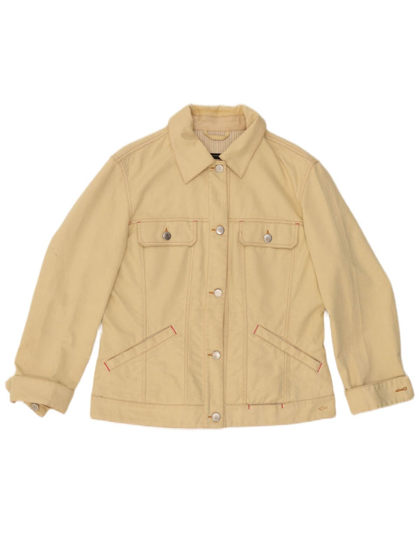 Giacca in denim da yachting da donna PAUL & SHARK UK 16 grande cotone giallo