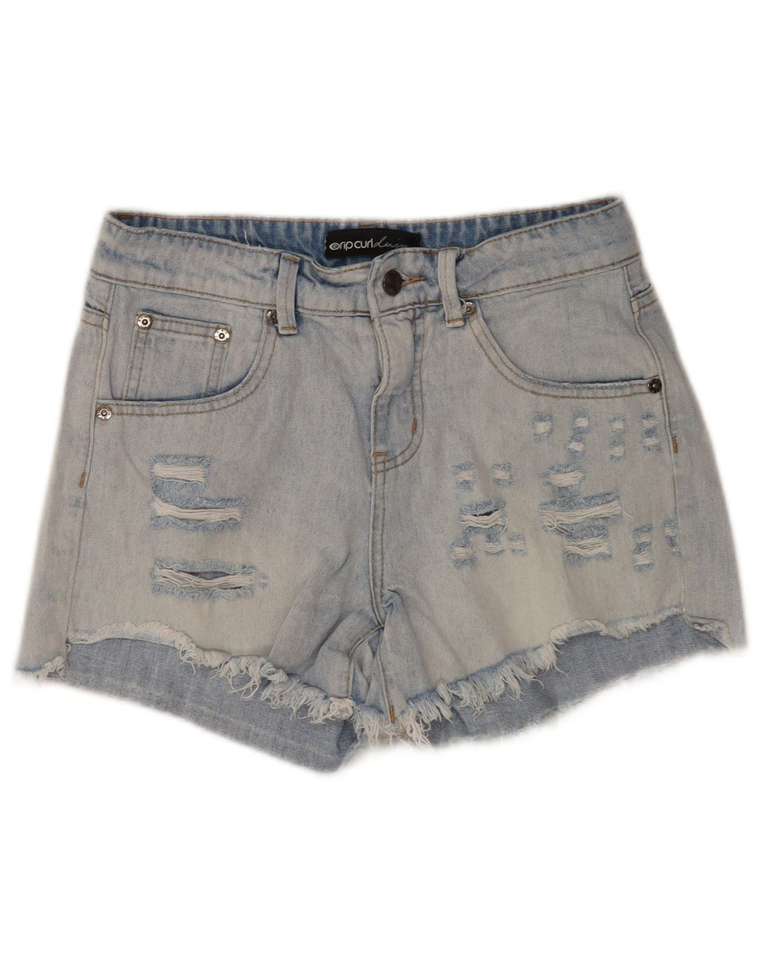 Pantaloncini di jeans invecchiati da donna Rip Curl W24 XS cotone blu